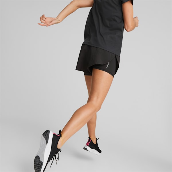 Run Fav Woven 2-In-1 Women's Running Shorts, PUMA Black, extralarge-IND