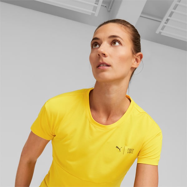 PUMA x First Mile Women's Running T-shirt, Fresh Pear, extralarge-IND