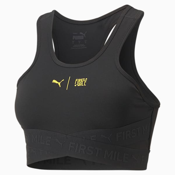 PUMA x First Mile High-Impact Women's Bra, PUMA Black, extralarge-IND