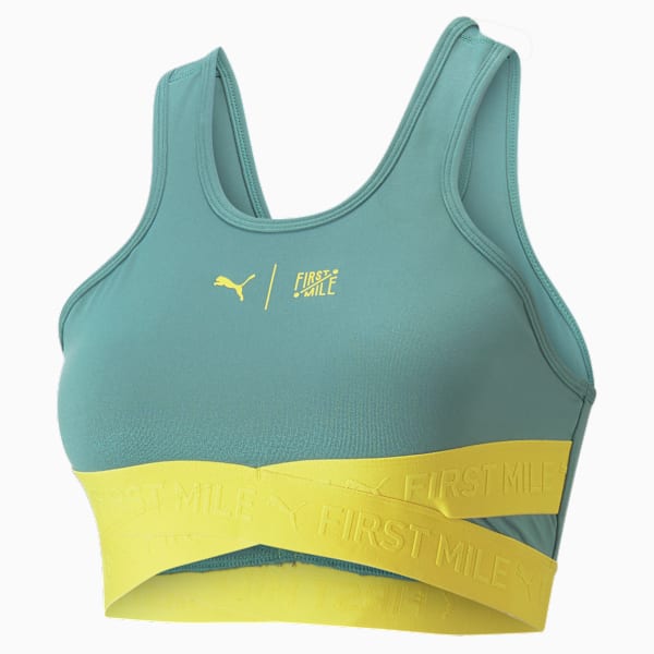 PUMA x First Mile High Impact Running Bra Women, Adriatic, extralarge