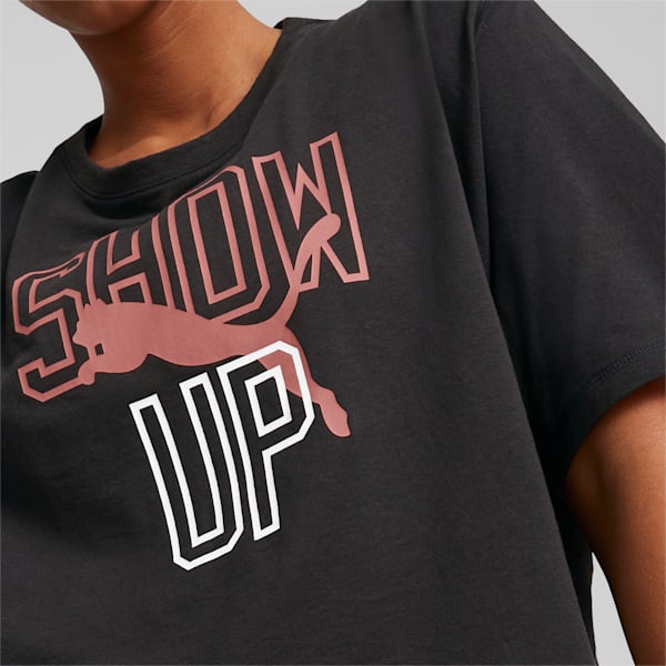 Graphic Show Up Women's Training Crop Top, PUMA Black, extralarge-IND