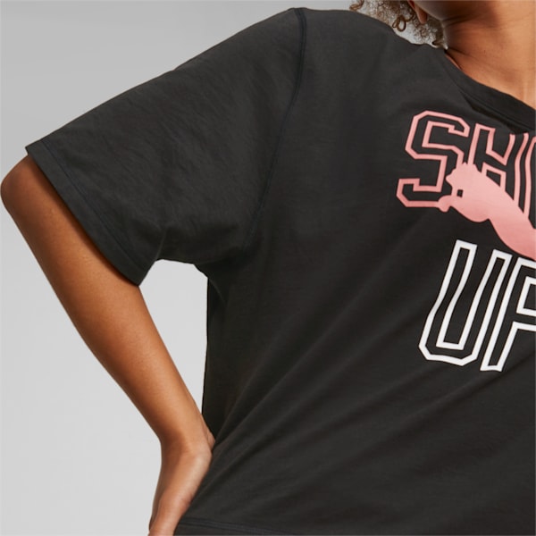 Graphic Show Up Women's Training Crop Top, PUMA Black, extralarge-IND