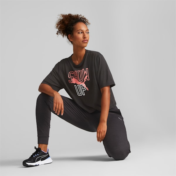 Graphic Show Up Women's Training Crop Top, PUMA Black, extralarge-IND