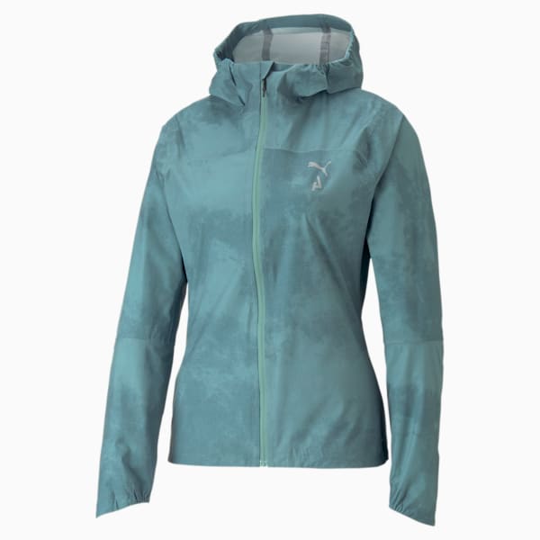 SEASONS stormCELL SympaTex® Packable Women's Trail Running Jacket, Adriatic-AOP