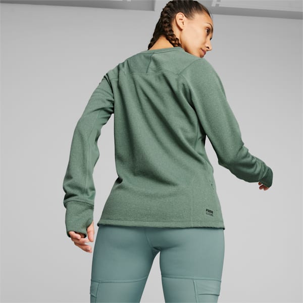 SEASONS rainCELL Women's Long Sleeve Trail Running Top, Eucalyptus, extralarge