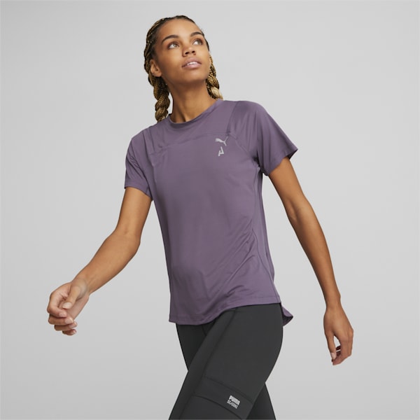 Seasons coolCELL Women's Running T-Shirt, Purple Charcoal, extralarge-AUS