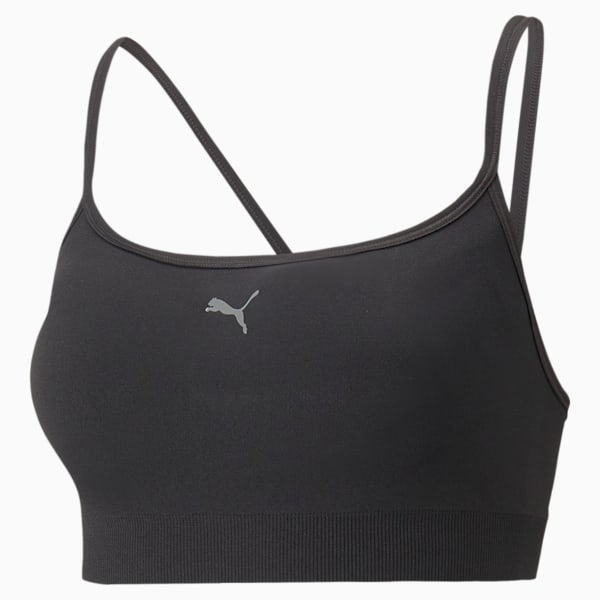 Low Impact Studio Seamless Women's Sports Bra, PUMA Black, extralarge-IND