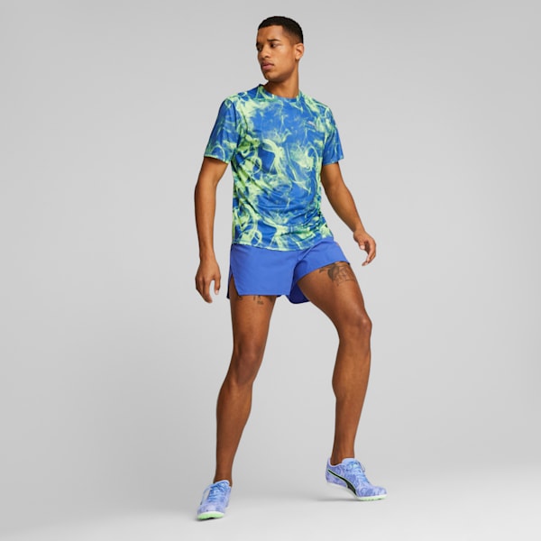 Run Favourite Printed Graphic Tee Men, Royal Sapphire-AOP