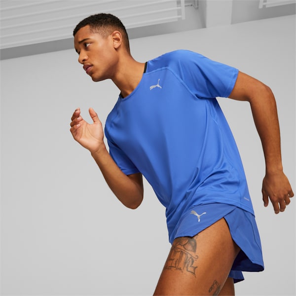 Men's Moisture-Wicking Running Shirt |  Azure Blue / S