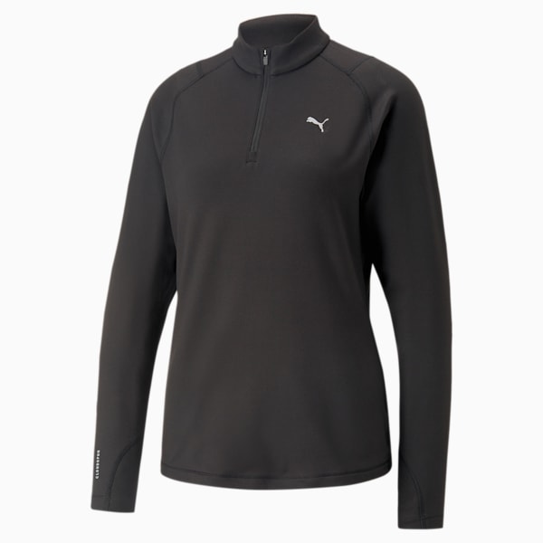 Run Cloudspun 1/2 Zip Women's Running Sweatshirt, PUMA Black, extralarge-IND