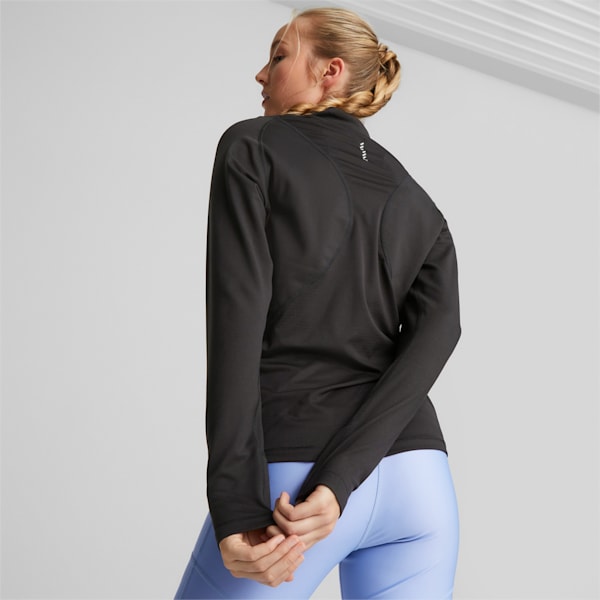 Run Cloudspun 1/2 Zip Women's Running Sweatshirt, PUMA Black, extralarge-IND