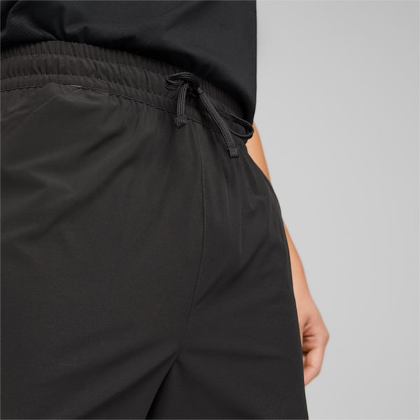 Fit Stretch Men's Woven Training Shorts, PUMA Black-Fizzy Lime