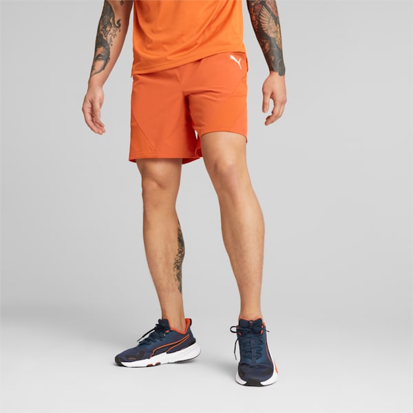 Fit Stretch Men's Woven Training Shorts, Chili Powder, extralarge