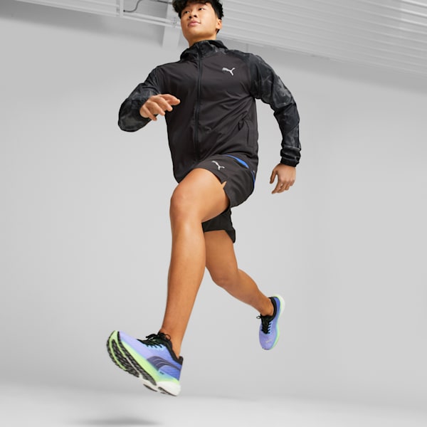 Run Fav All Over Print Woven Men's Running Jacket, PUMA Black-AOP