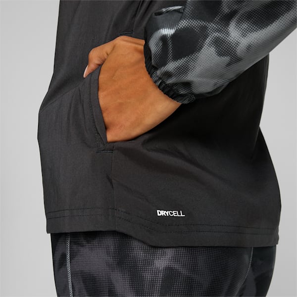 Run All Over Print Fav Women's Running Jacket, PUMA Black-AOP, extralarge-IND