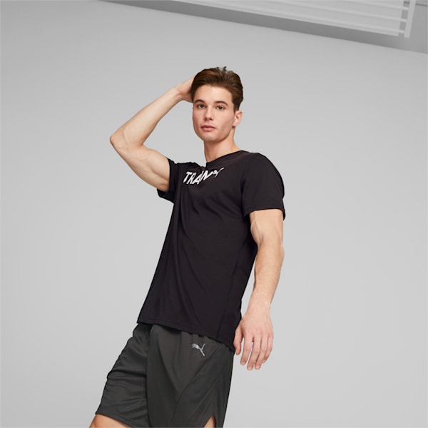 Train Graphic Men's Training T-Shirt, PUMA Black-Q3 Graphic, extralarge-IND