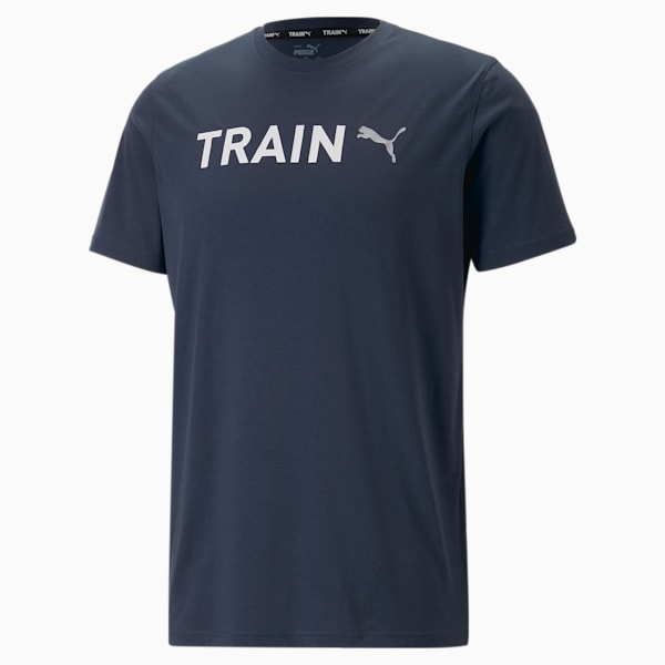 Train Graphic Men's Training T-Shirt, Dark Night, extralarge-IND