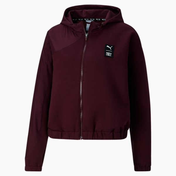 PUMA x FIRST MILE Women's Full-Zip Training Jacket, Aubergine, extralarge