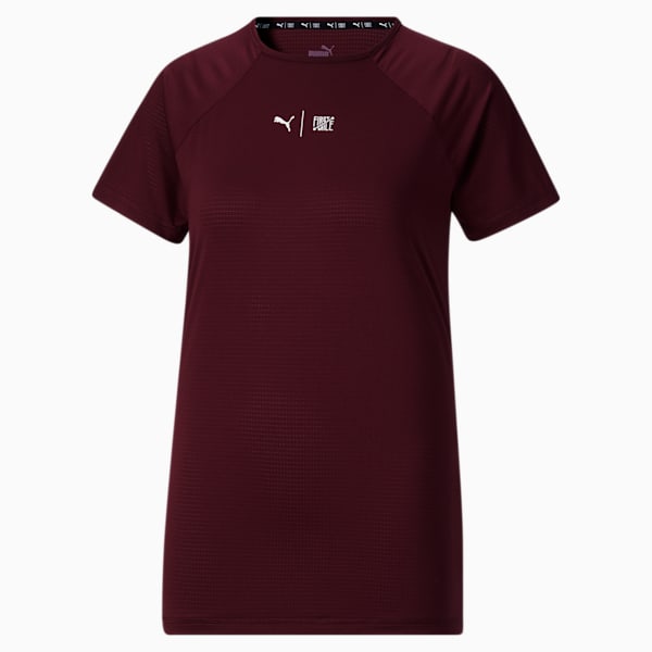 PUMA x FIRST MILE Women's Training Tee, Aubergine, extralarge