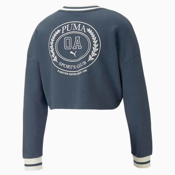 Sudadera corta PUMA x OLIVIA AMATO para mujer, Dark Night, extralarge