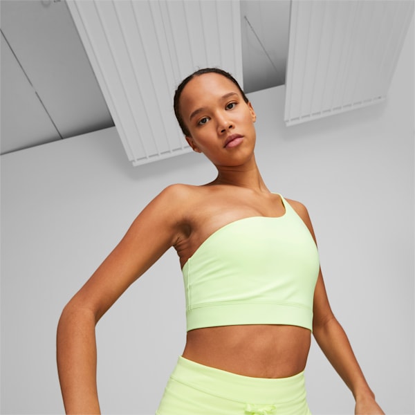 Sujetador de mediano impacto PUMA x OLIVIA AMATO para mujer, Fast Yellow