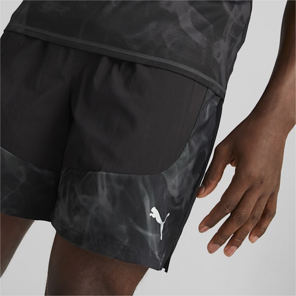 Run Fav Printed Session Men's 7” Shorts, PUMA Black-AOP, extralarge-IND