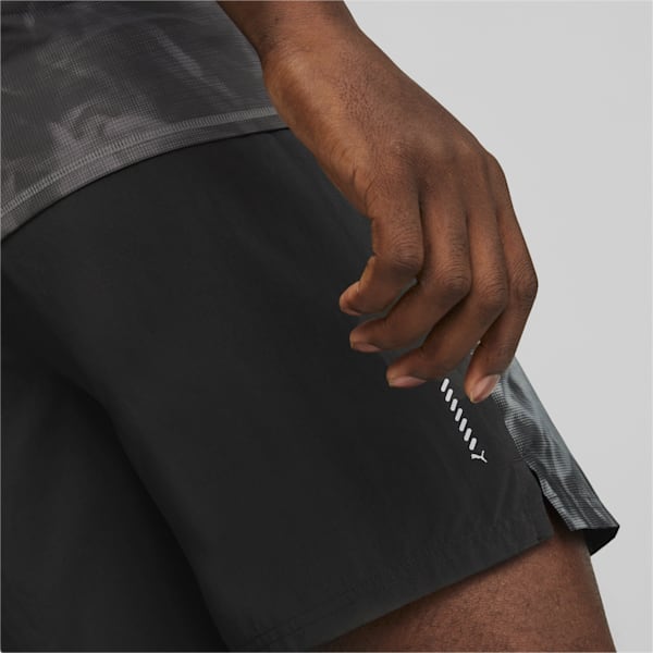 Run Fav Printed Session Men's 7” Shorts, PUMA Black-AOP, extralarge-IND
