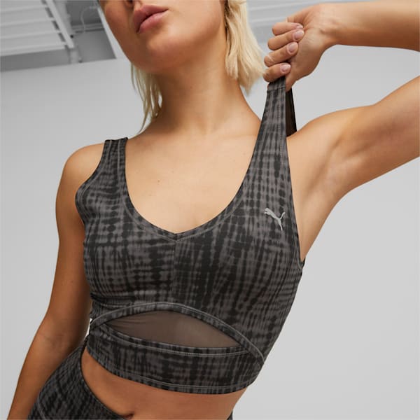 ウィメンズ ヨガ スタジオ AOP クロップ トップス, PUMA Black-SHIBORI, extralarge-JPN