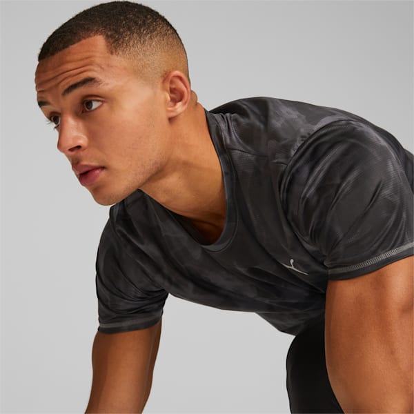 メンズ ランニング RUN FAVORITE AOP グラフィック 半袖 Tシャツ, PUMA Black-AOP, extralarge-JPN