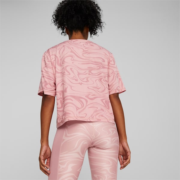 ウィメンズ トレーニング TRAIN FAVORITE AOP クロップ Tシャツ, Future Pink, extralarge-JPN