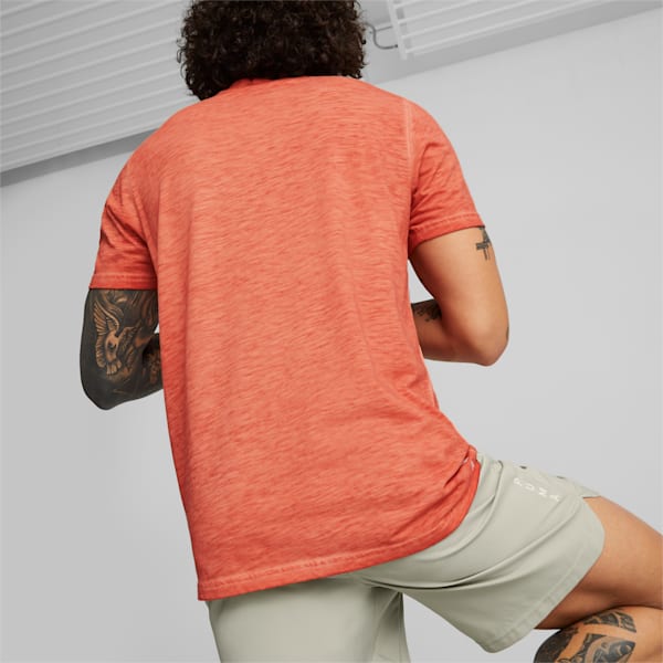 メンズ ヨガ スタジオ ファンデーション ウォッシュ 半袖 Tシャツ, Chili Powder, extralarge-JPN