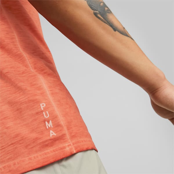 メンズ ヨガ スタジオ ファンデーション ウォッシュ 半袖 Tシャツ, Chili Powder, extralarge-JPN