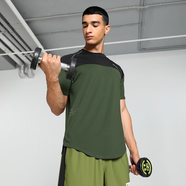 Train Cloudspun Men's Training Tee, Myrtle-PUMA Black, extralarge-IND