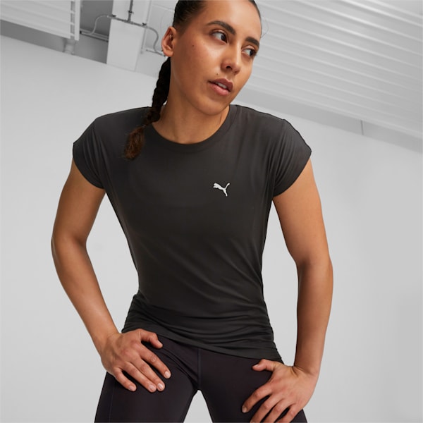 Cloudspun Trend Women's Training Tee, PUMA Black, extralarge-IND