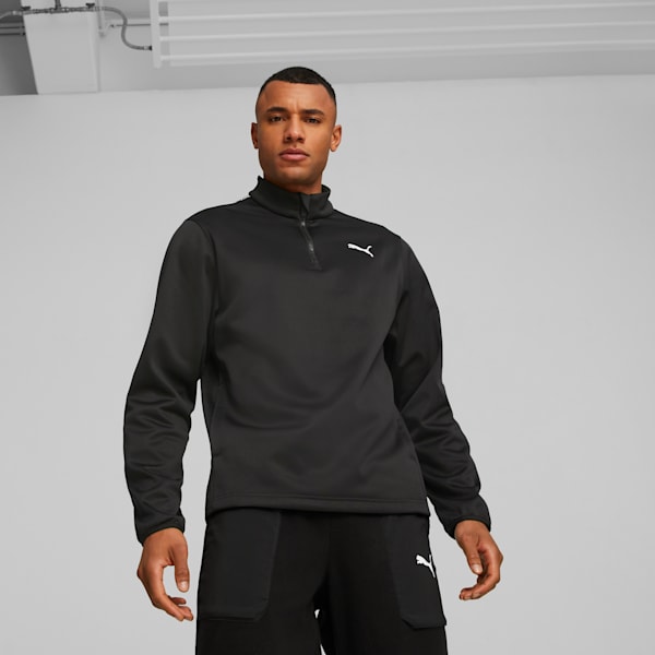 Puma Fit Men's Training PWRFleece Quarter-zip, PUMA Black, extralarge