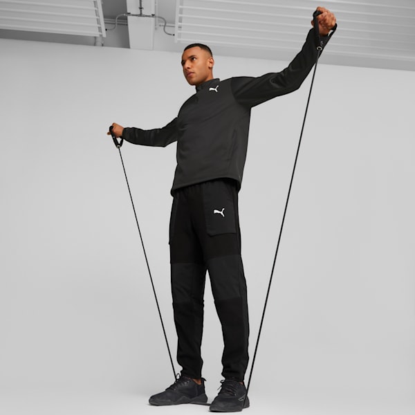 Puma mens sweatpants quarter zip deals
