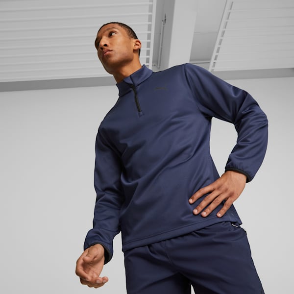 Puma Fit Men's Training PWRFleece Quarter-zip, PUMA Navy, extralarge