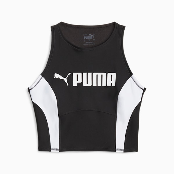 PUMA FIT Women's Eversculpt Training Tank Top, PUMA Black-PUMA White, extralarge-GBR
