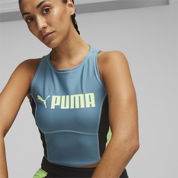PUMA FIT Eversculpt Women's Training Tank Top, Bold Blue-Speed Green, extralarge-AUS