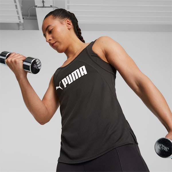 FIT ULTRABREATHE Women's Training Tank Top, PUMA Black-PUMA White, extralarge-IND