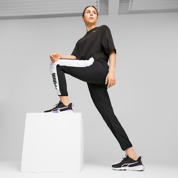 Pants de entrenamiento para mujer PUMA FIT, PUMA Black-PUMA White, extralarge