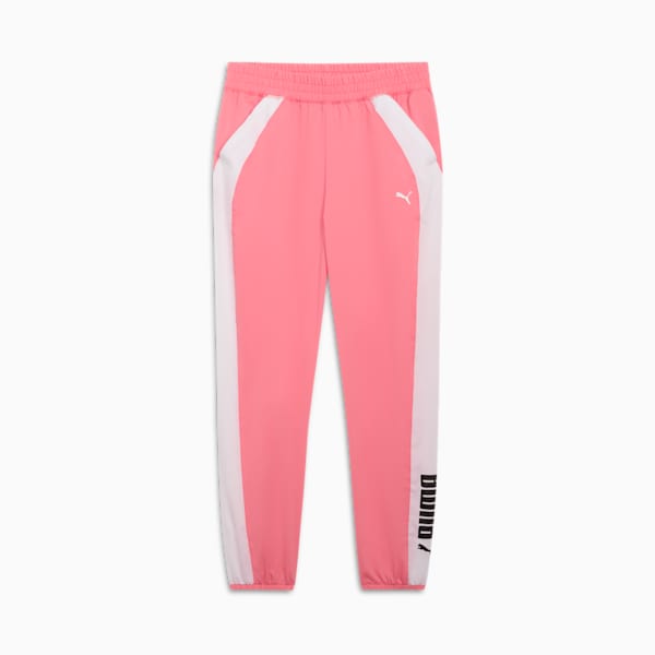 Pantalon d'entraînement tissé PUMA FIT, femme, Passionfruit-PUMA White, extralarge