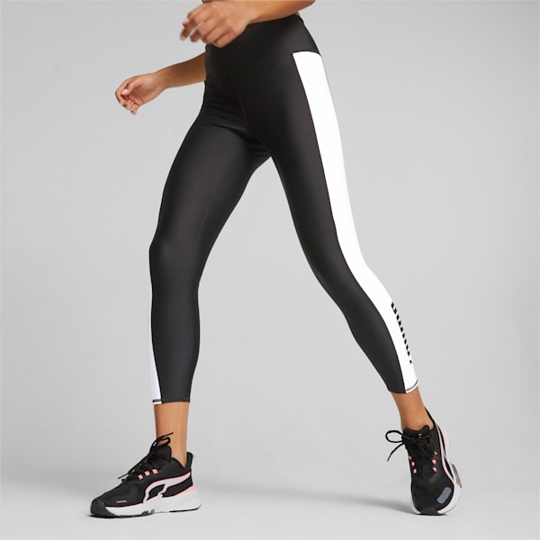 Puma, Pants & Jumpsuits, Puma Black And White Tight Athletic Sporty  Jogging Leggings Size Xl
