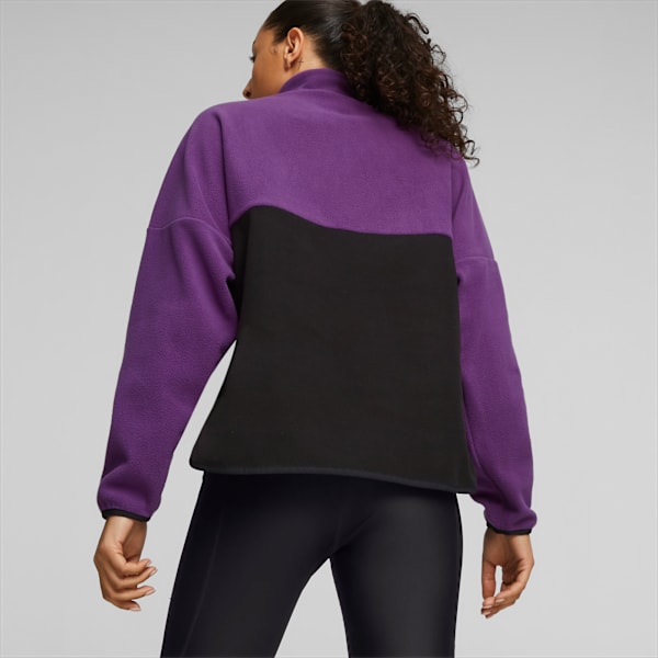 Fit Women's Training Polar Fleece Top, Purple Pop-PUMA Black, extralarge-IND