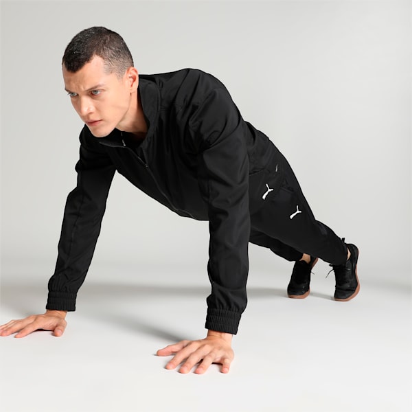PUMA FIT Full-Zip Woven Men's Training Jacket, PUMA Black, extralarge-IND