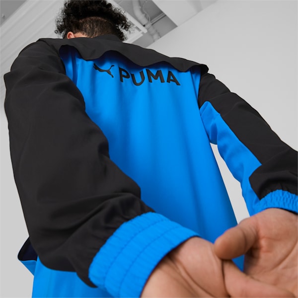 PUMA FIT Full-Zip Woven Training Jacket Men, Ultra Blue-PUMA Black, extralarge-GBR