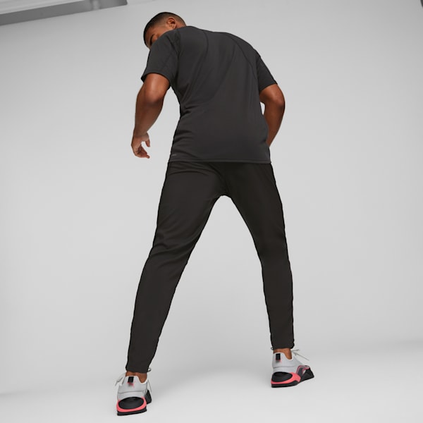 Pants de entrenamiento cónicos tejidos PUMA FIT para hombre, PUMA Black, extralarge