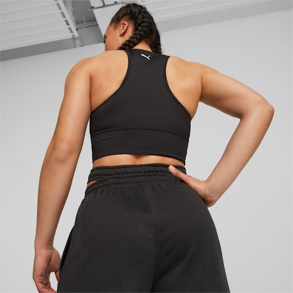 PUMA FIT MOVE Fashion Women's Longline Training Bra, PUMA Black-PUMA White, extralarge-GBR