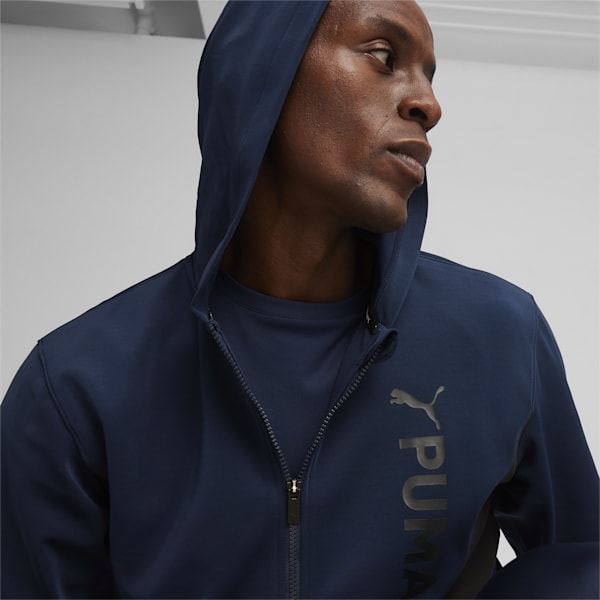 PUMA Fit Double Knit Men's Full-Zip Hoodie, Club Navy, extralarge