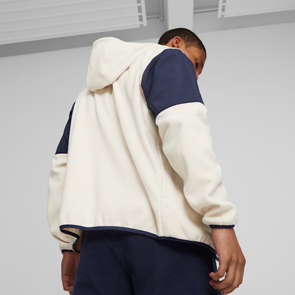 PUMA Fit Men's Hybrid Jacket, Alpine Snow-PUMA Navy, extralarge-GBR